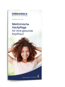 Title of the DERMASENCE Folder "Medical Skin Care for Scalp and Hair"