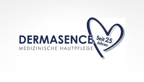 Logo tedesco "25 anni di DERMASENCE 