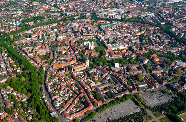 Luftaufnahme von Münsters Zentrum