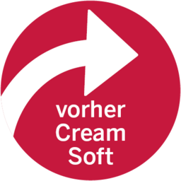 Roter Button: vorher Cream Soft