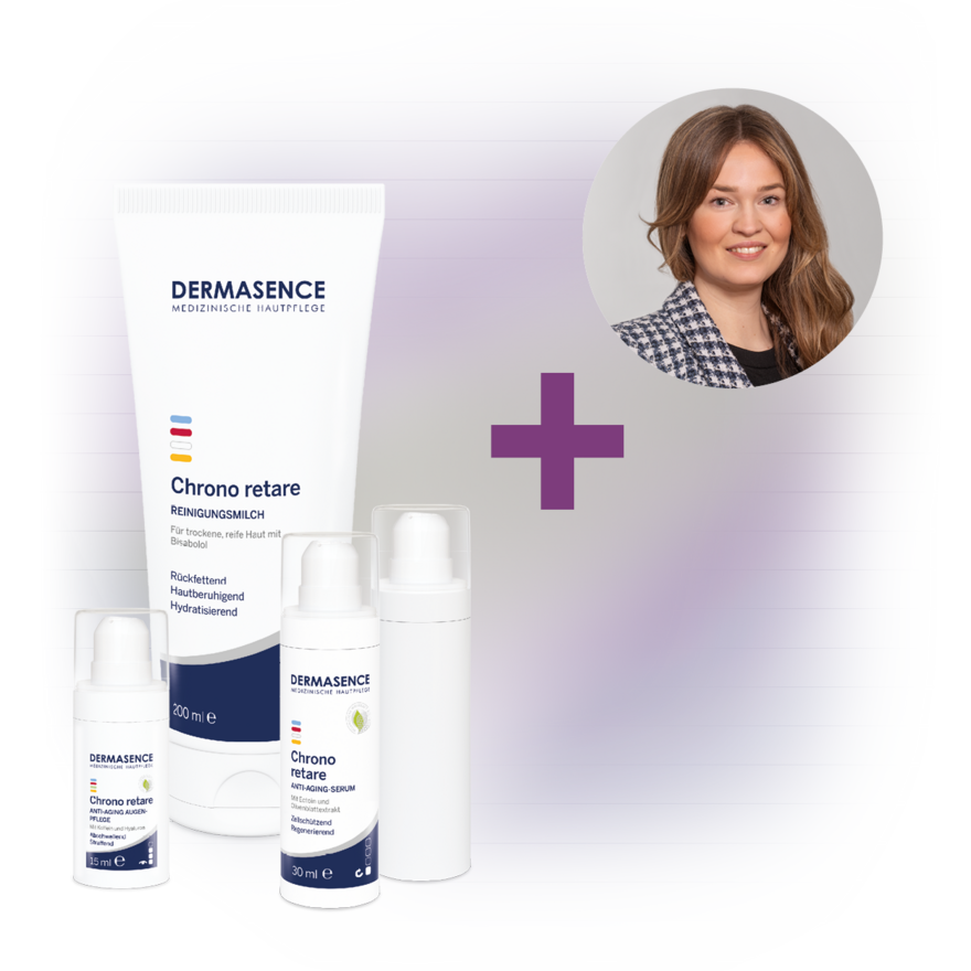 Chrono retare-Produkte und DERMASENCE Kosmetikwissenschaftlerin Anna Tersteeg